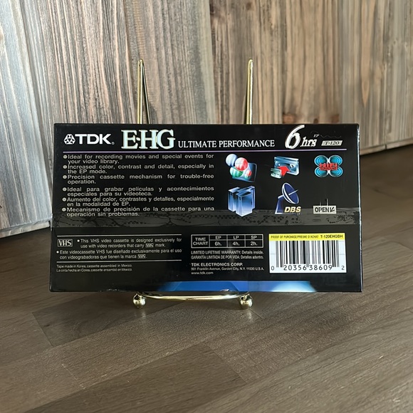 VHS -TDK Ultimate Performance E-HG (Brand new and Sealed) 6 hours T-120 VHS - Picture 2 of 2